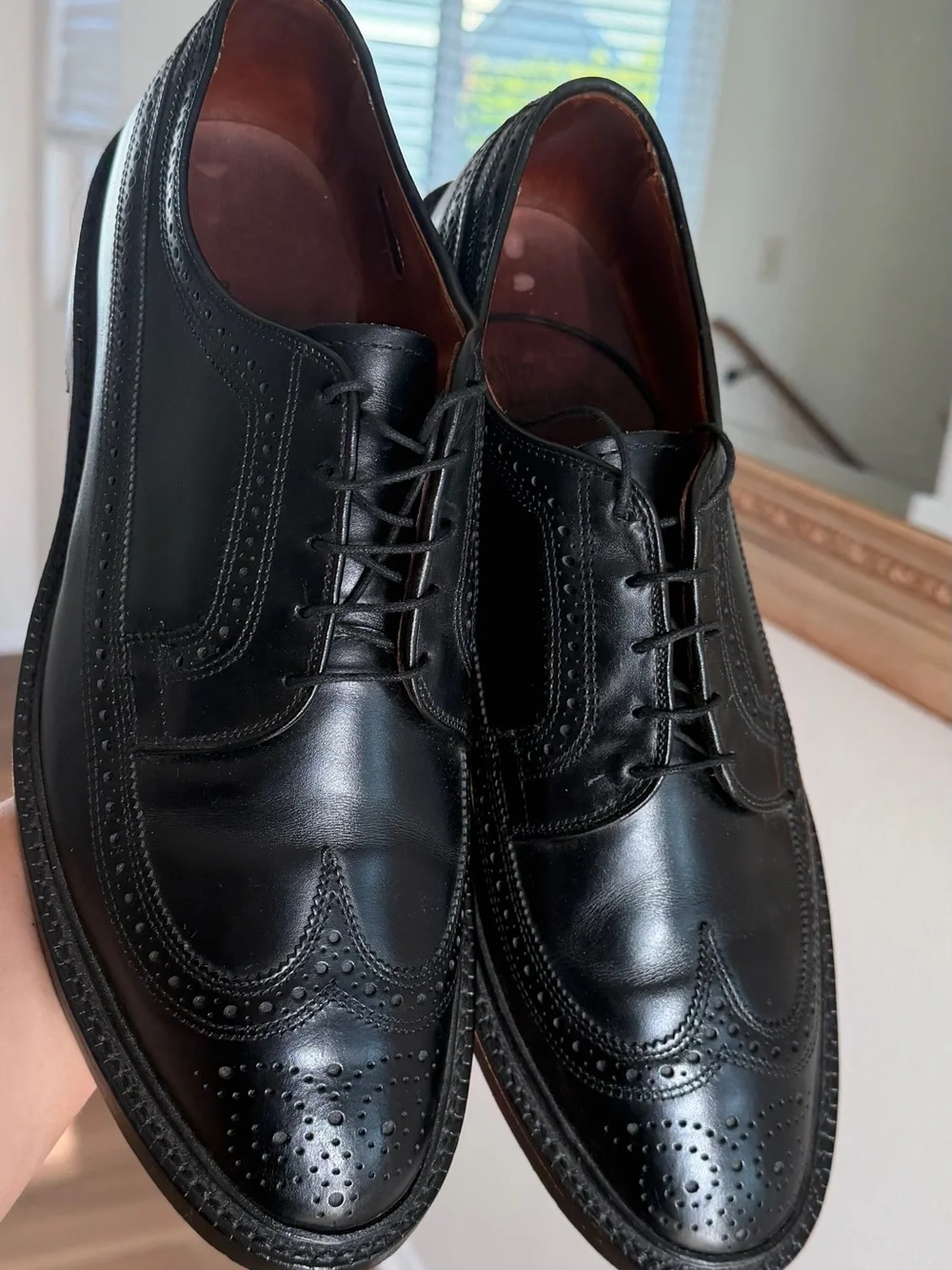 Allen Edmonds Men MacNeil Wing Black-Handcrafted in USA 12 D